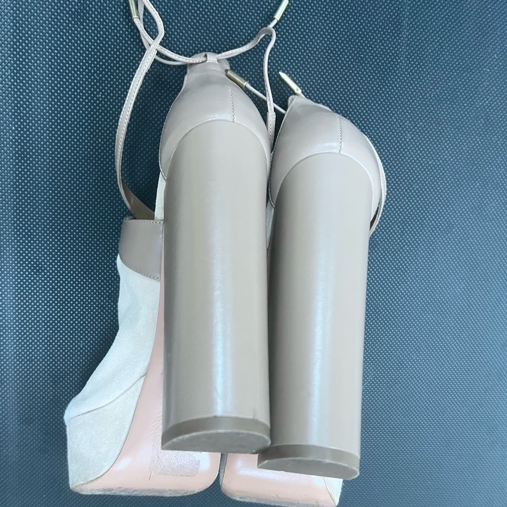 🔴🆑Authentic AQUAZZURA Kayla Platoteau Sued $ Leather. Shoes 🆑🔴 - Picture 6 of 11